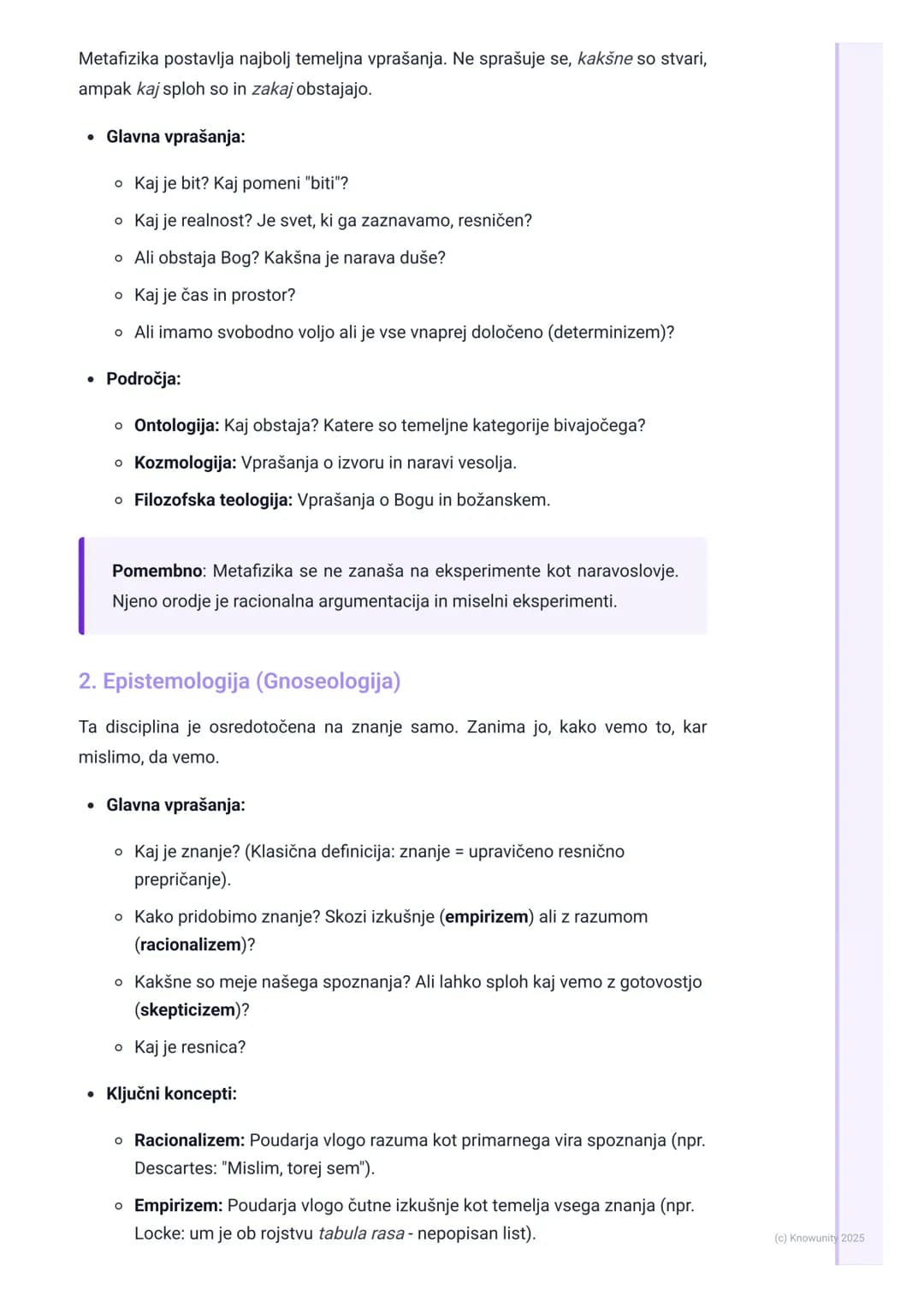 # Glavne filozofske discipline
Uvod v filozofske discipline
Filozofija ni eno samo področje, ampak se deli na več vej ali disciplin. Vsaka