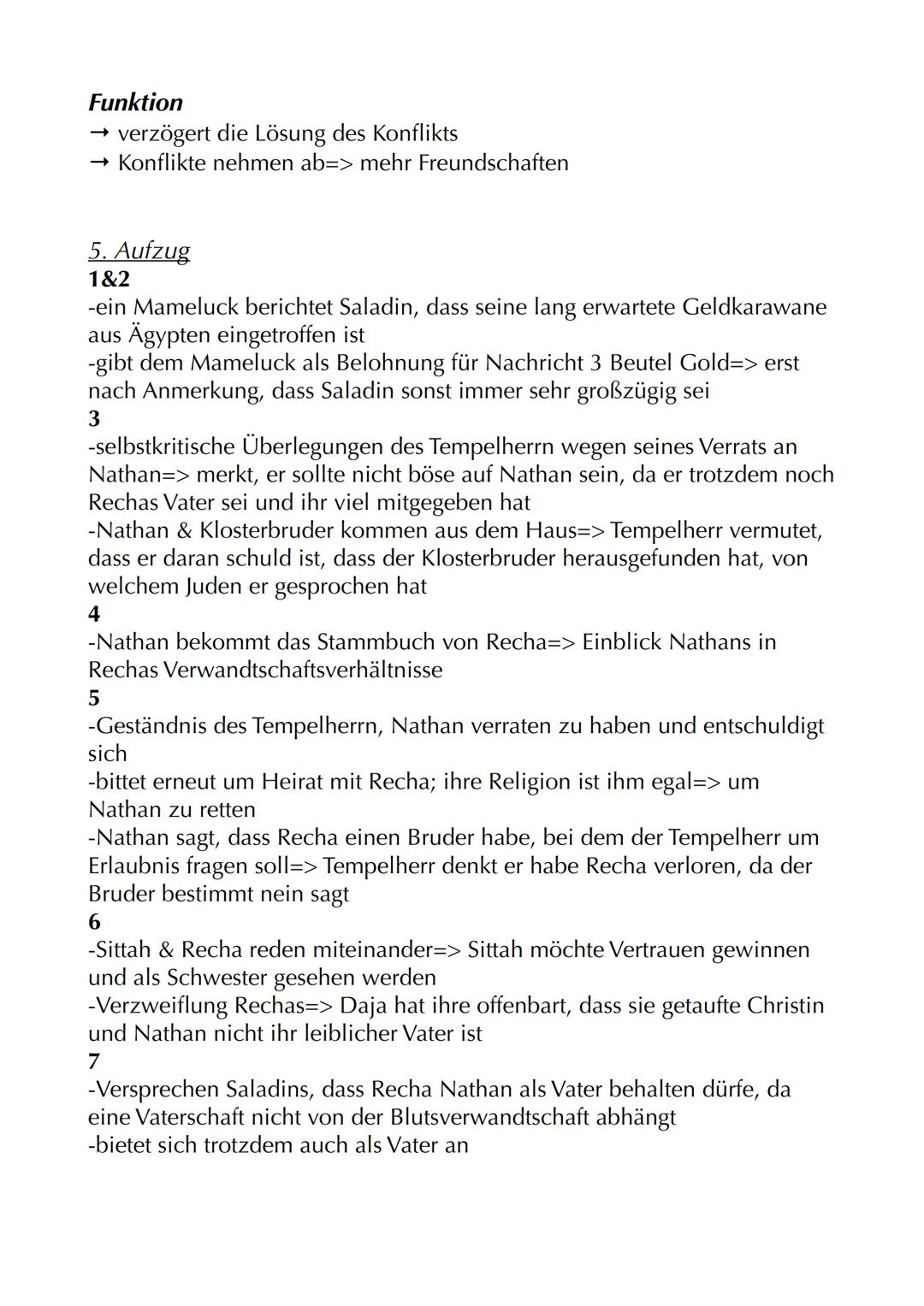 # Nathan der Weise
Autor: Gotthold Ephraim Lessing
Jahr: 1779
Textsorte: Dramatisches Gedicht
Aufbau: 5 Aufzüge/Akte mit jeweiligen Auftrit