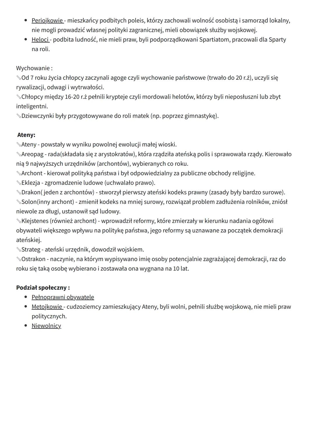 Historia - Świat starożytntch greków
Grecja i grecy →Hellada i Helleni
Polis - wspólnota obywateli greckich (czasami mianem ,,polis" określa