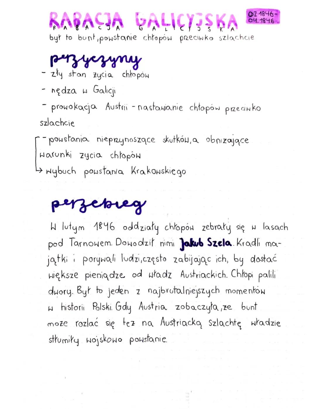 Rabacja Galicyjska: Przyczyny i Przebieg