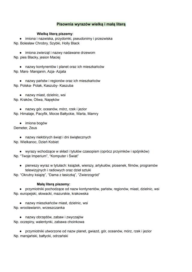 Know Pisownia wyrazów wielką i małą literą thumbnail