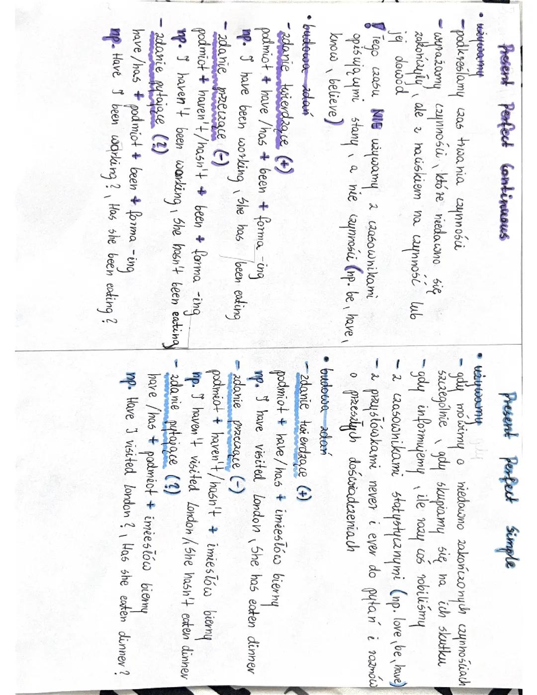 Present Perfect Continuous i Present Perfect Simple