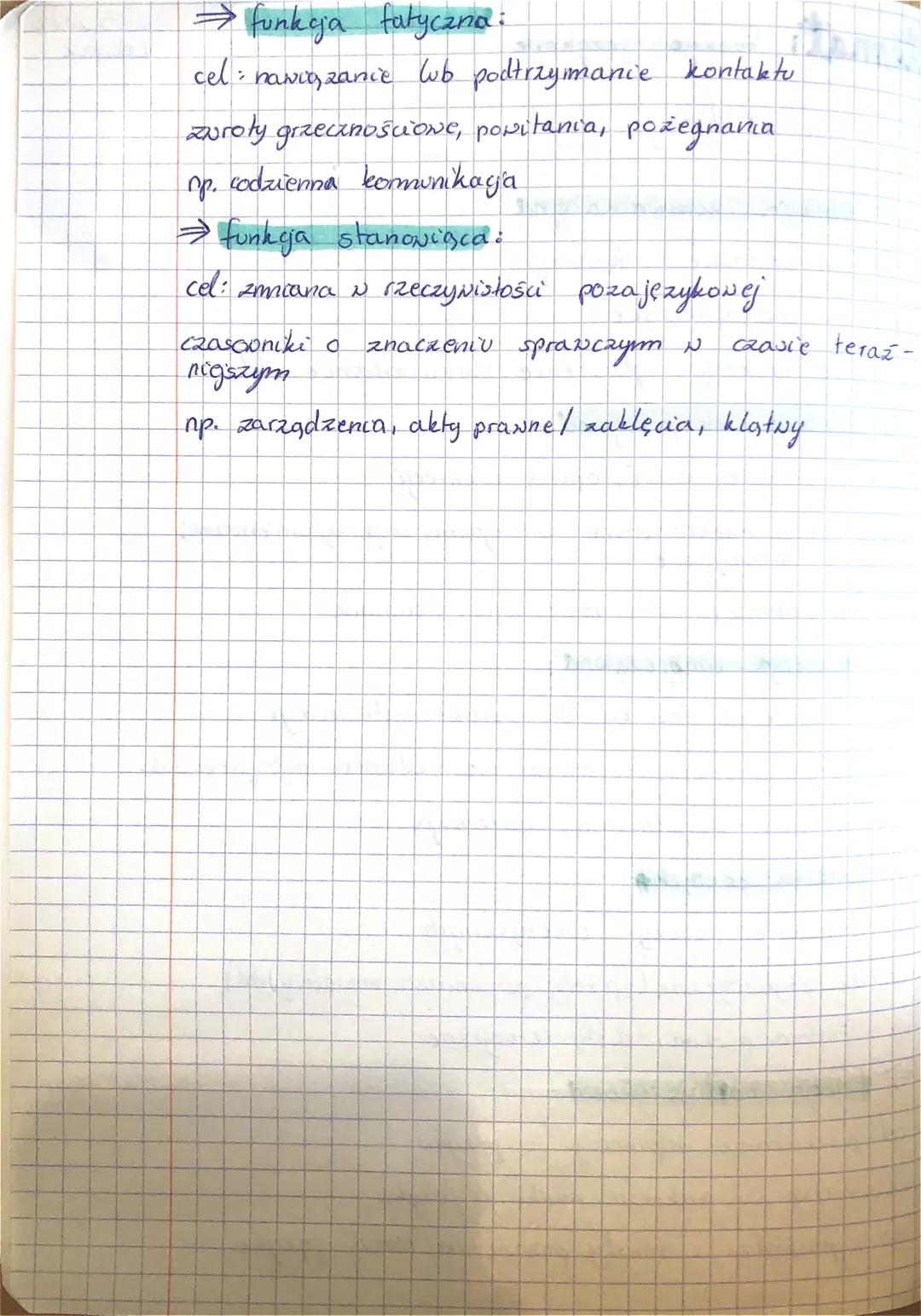 Temat: Funkyje językowe
* rodzaje fünkyi językowych
⇒funaja kommunikacyjna:
cel: przekazanie informacji
zdania oznajmujące
np. tekst nawko