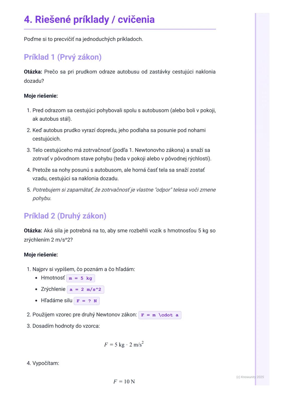 # Newtonove zákony pohybu
1. Prehľad / úvod
Newtonove zákony pohybu sú super dôležité v fyzike, lebo nám pomáhajú
pochopiť, prečo sa veci