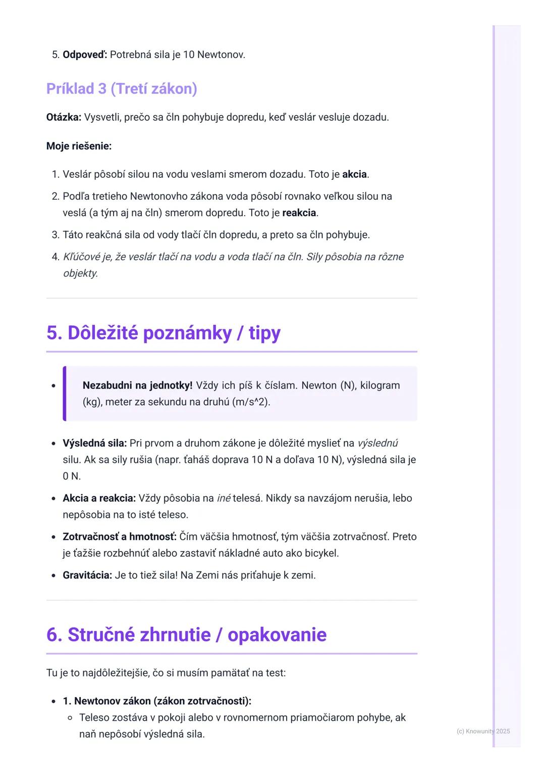 # Newtonove zákony pohybu
1. Prehľad / úvod
Newtonove zákony pohybu sú super dôležité v fyzike, lebo nám pomáhajú
pochopiť, prečo sa veci