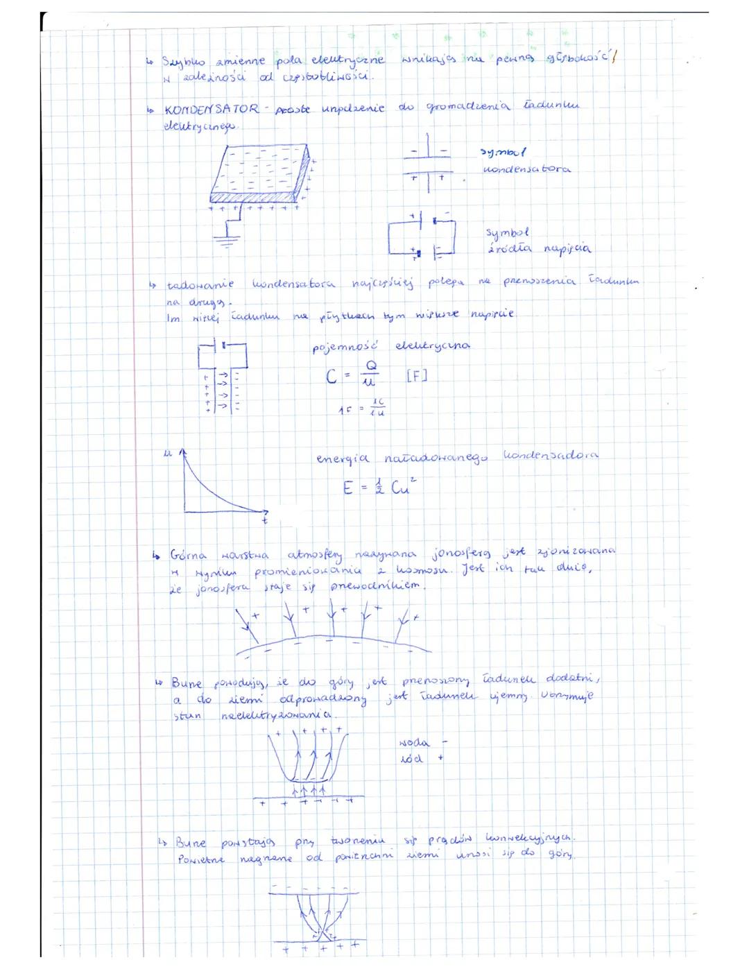 # ELEKTROSTAT THA
* Pole elektryczne na ladunki działa sièg. Gdy pod działaniem
tej sily Laduntu sis presurajes to pote elektrycine nykom
