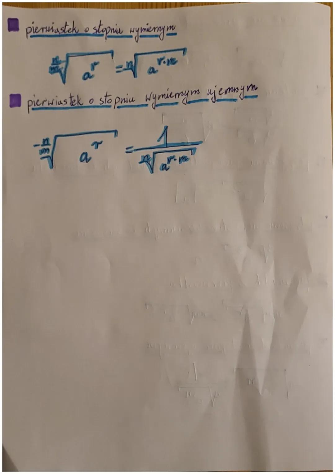 potęgi i pierwiastki
■zależność pierwiastek - potęga
wykładnik potęgi stopień piernas the
podstawa potęgi
c
symbol pievastha
a² = b + √b² =