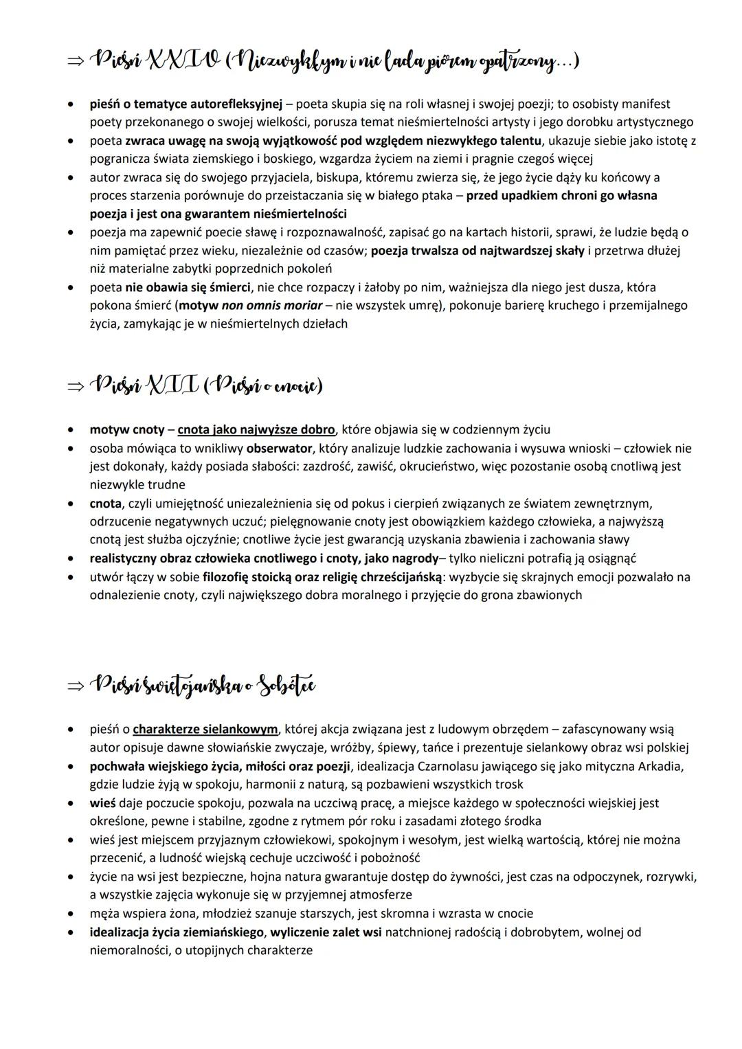 # Jan Rochanowski
Pieśń - utwór liryczny podzielony na strofy, związany początkowo z muzyką, ale uwolnił się, stając się
samodzielną formą