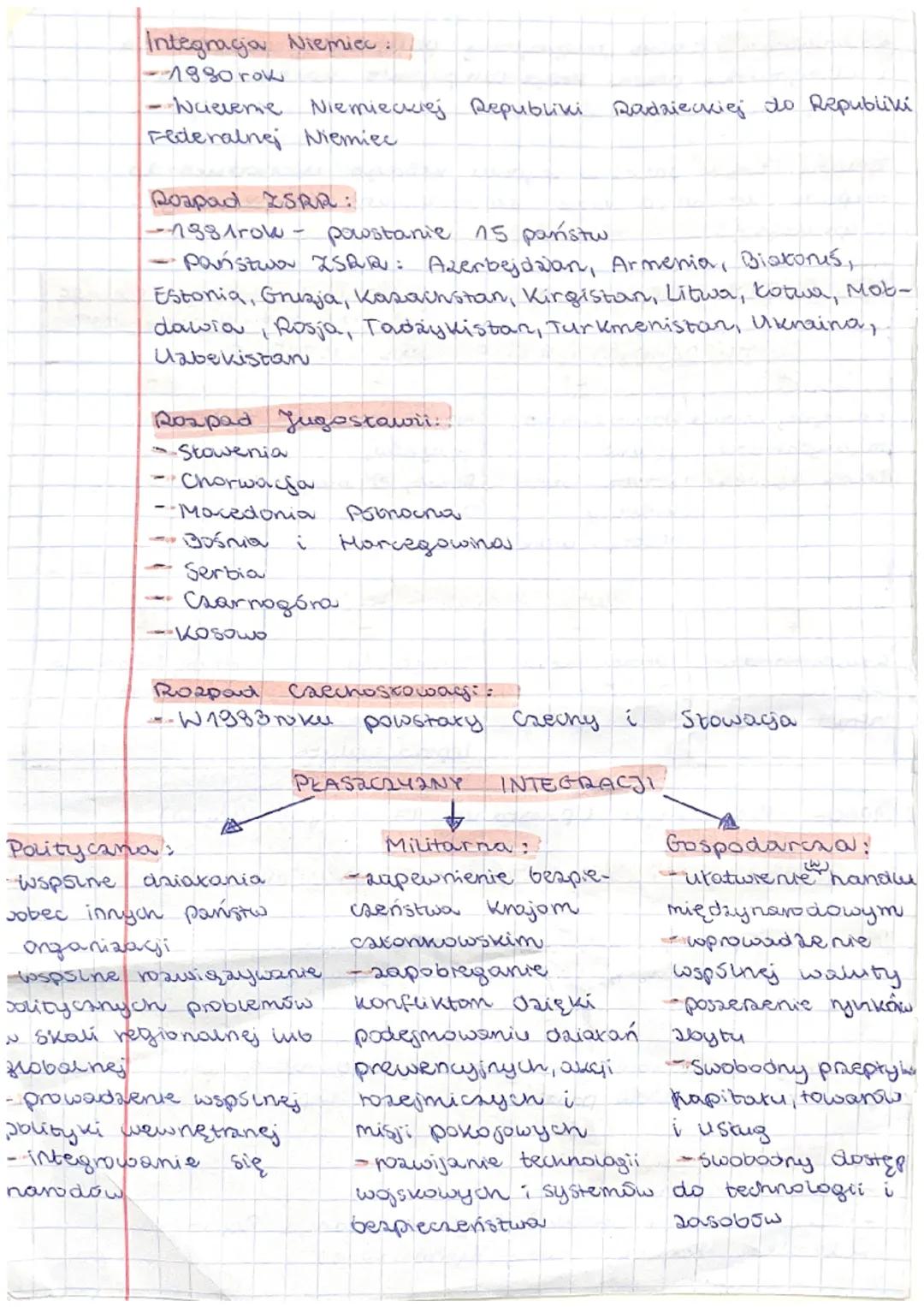 ZMIANY NA MAPIE
POLITYCZNEJ
Unia Europejska to organizacjou, do której zadań
należy między innymi zacieśnianie wspútpracy gospodarczej
oraz