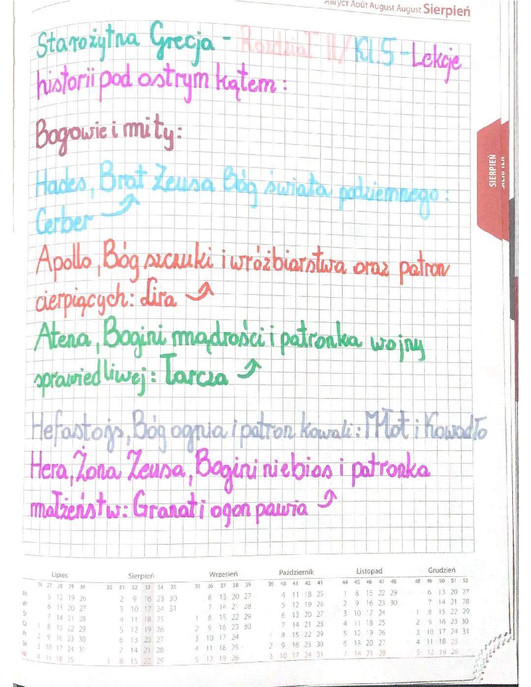Bogowie i mity w starożytnej Grecji - Klasa 5 Historia