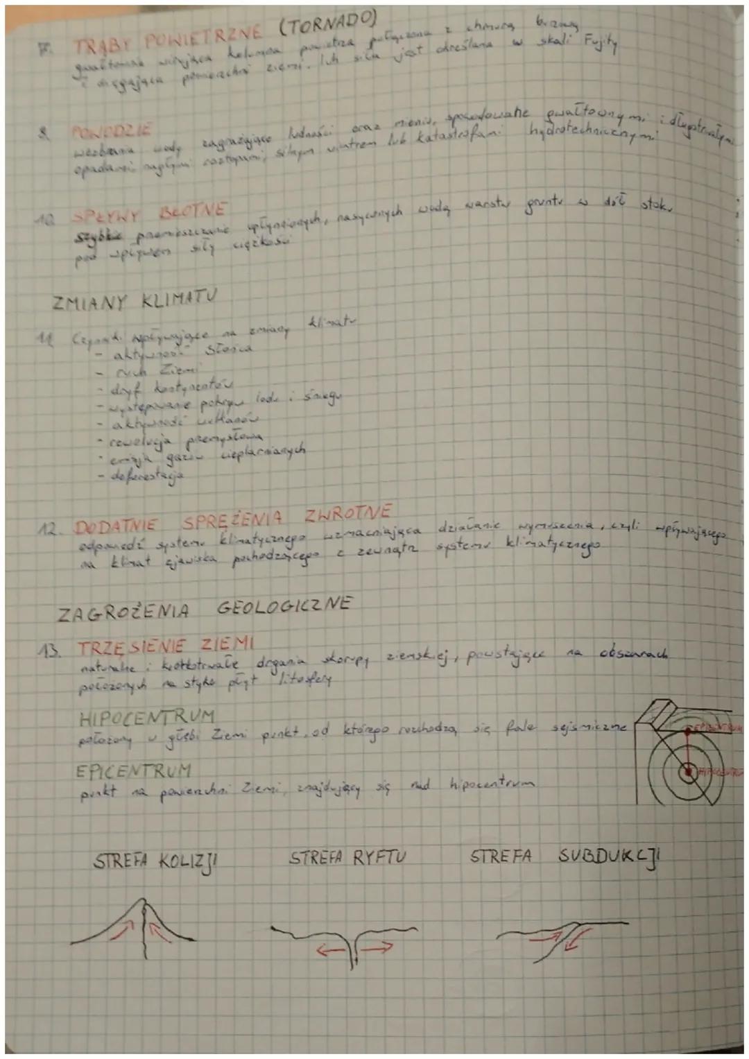 # PROBLEMY ŚRODOWISKOWE
1. GEOZAGROŻENIA
jawiska i proncay zachodzące w Grodowisk
proxesy
niebespicizne dla życia, zdrowin
- geologiczne
-b