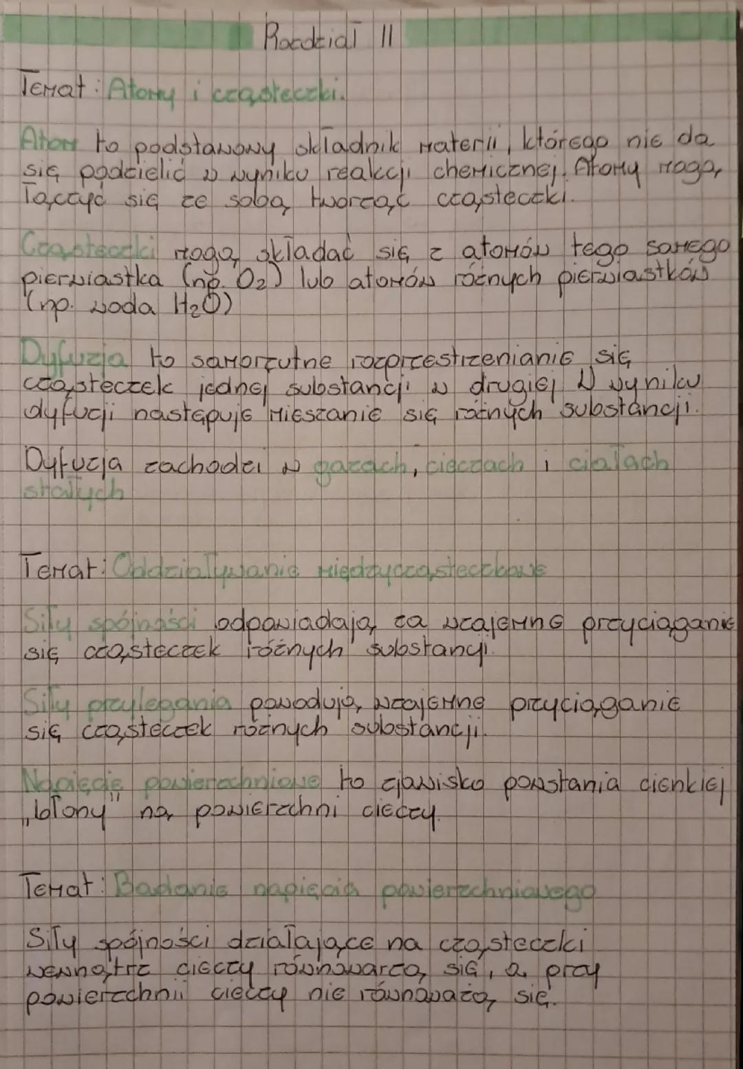 Fizyka dział 2 klasa 7