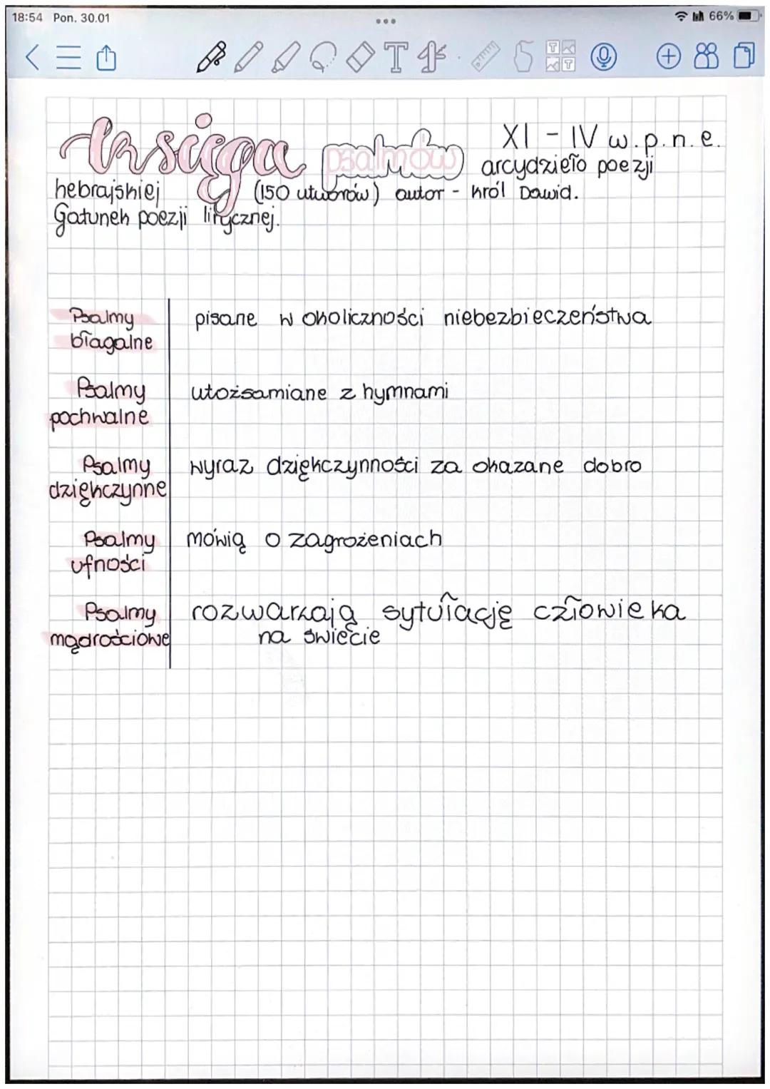 18:54 Pon. 30.01
Q =
B
800
◊T*
T+
•Aforyzm złota myśl
Pieśni had Pieśnia mi
tematyce milosne,
51
spolshif
Księga Hioba » (VI-IV w.p.n.e.) po