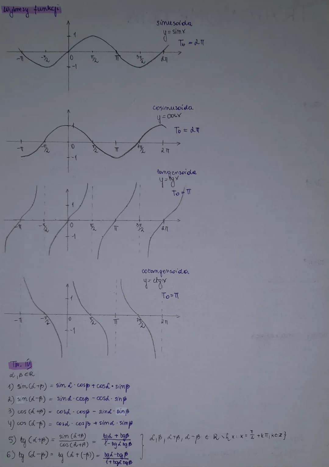 # TRYGONOMETRIA (powtórka)
sim$L = \frac{y}{r}$
$tg \alpha = \frac{y}{x}, x \neq 0$
$P(x,y)$
$cos d = \frac{x}{r}$
$ctg d = \frac{x}{y}
