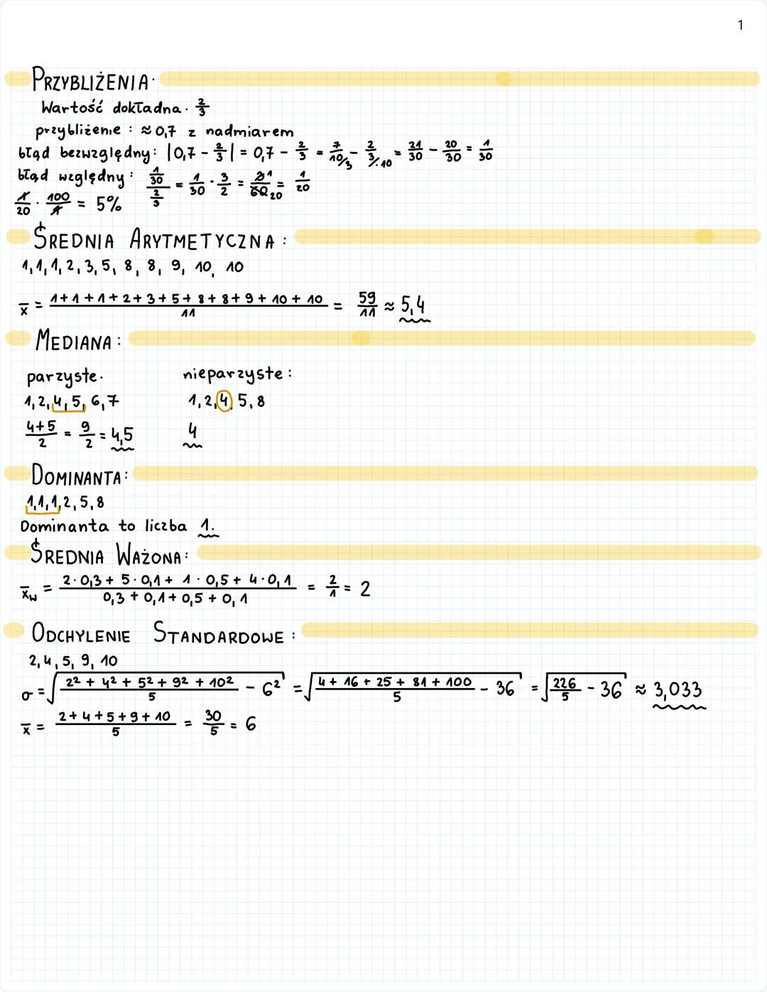 PRZYBLIŻENIA
Wartość dokładna.
przybliżenie: 0,7 z nadmiarem
blad bezwzględny: 10,7 - ‡ | = 0,7 - — - - ¾0 - 30 - 30 50
40
błąd względny
25^