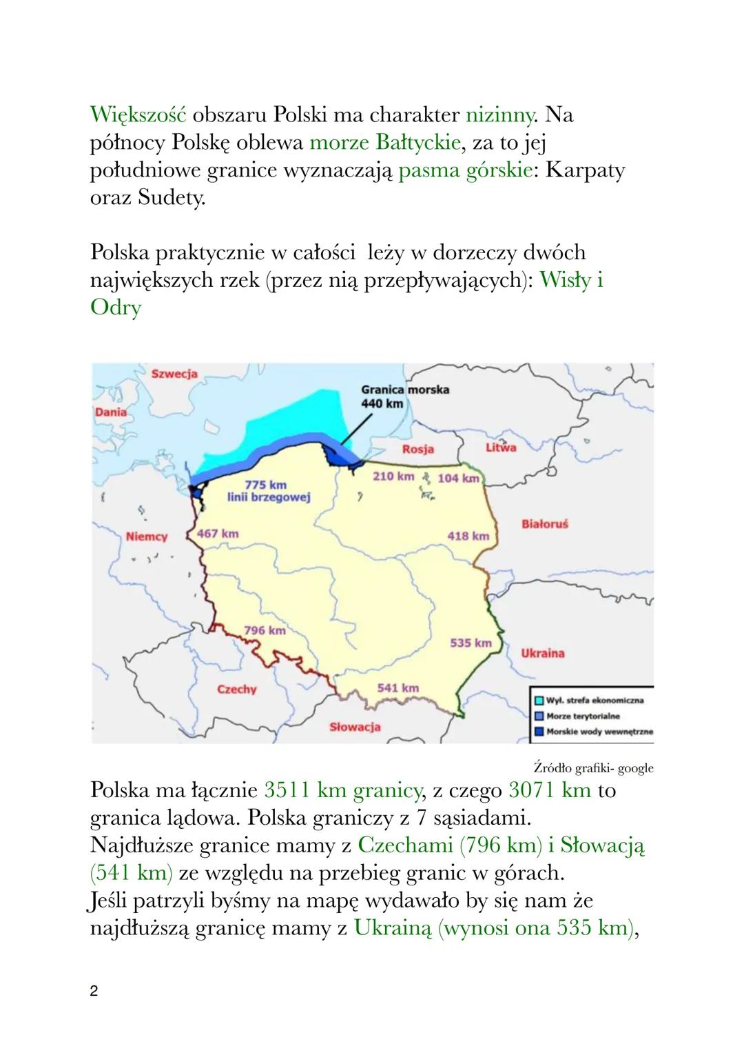 POŁOŻENIE I GRANICE
POLSKI
POŁOŻENIE FIZYCZNOGEOGRAFICZNY POLSKI
Polska to kraj w całości położony na półkulach: północnej i
wschodniej, w ś