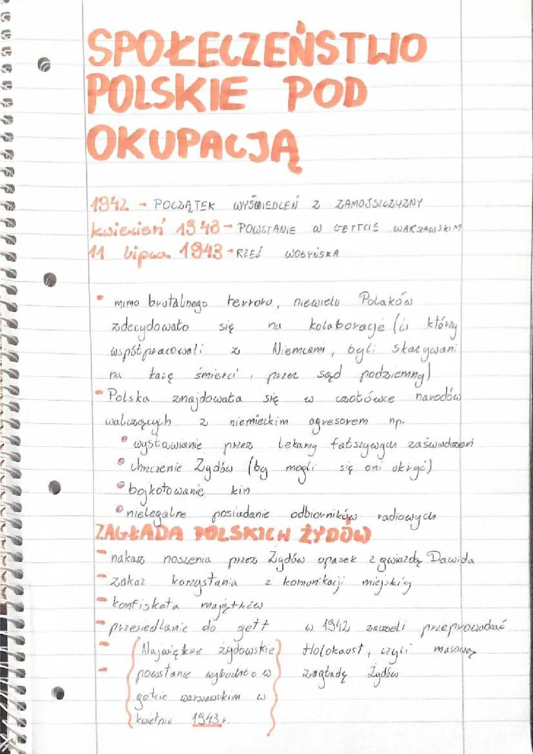 Społeczeństwo polskie pod okupacją