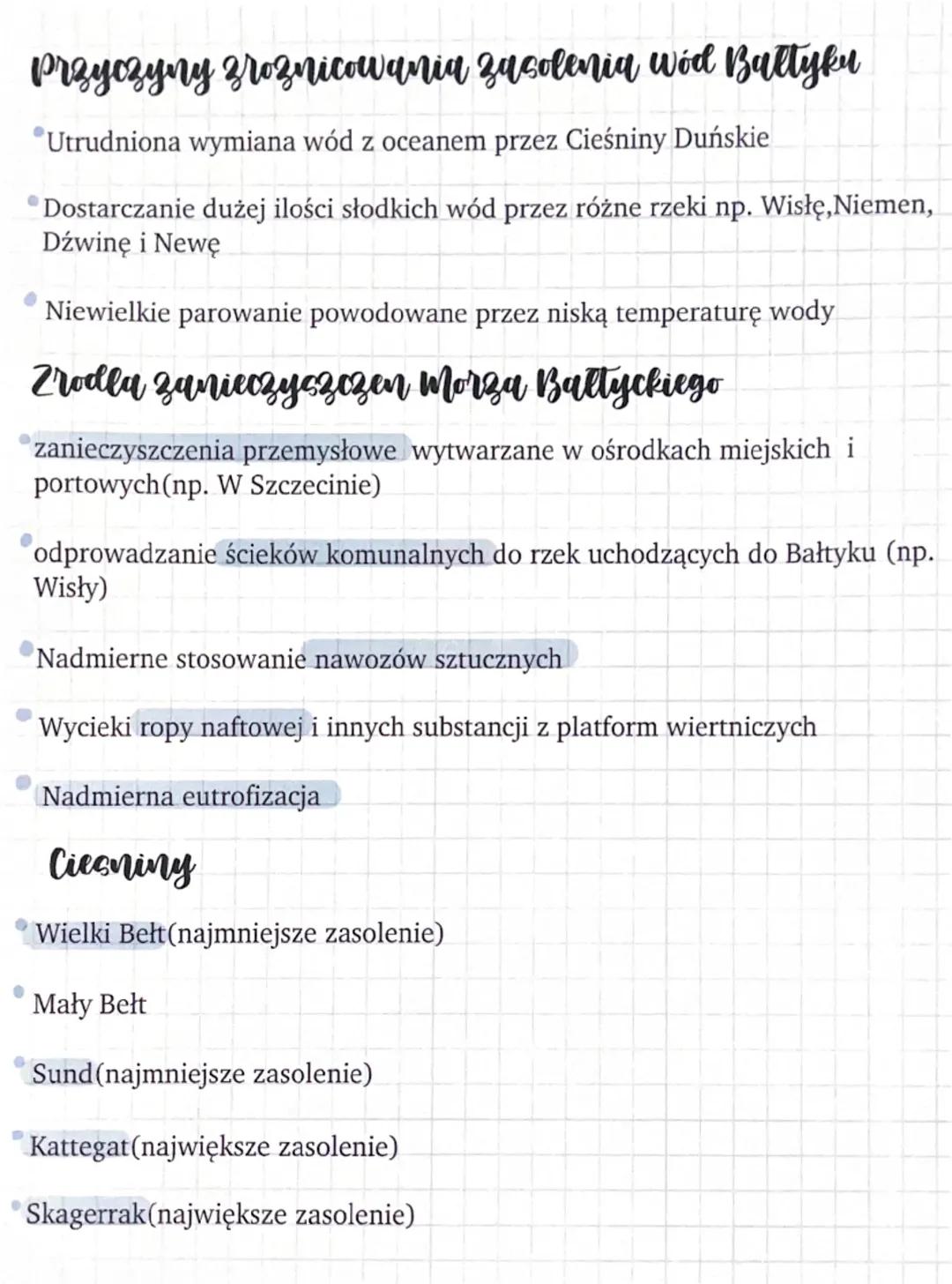 # Morze Bałtyckie
Cechy środowiska Morza Bałtyckiego
* Jego powierzchnia wynosi 415 tys. km2
* Jest to morze szelfowe (czyli powstaje