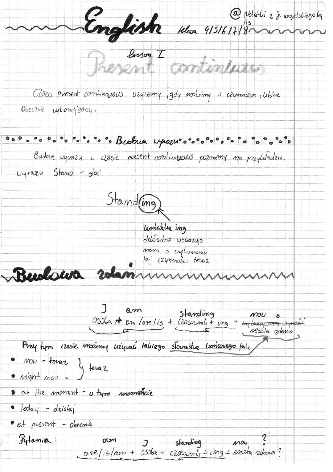 Lekcja 1: Present Continuous - Nauka i Ćwiczenia