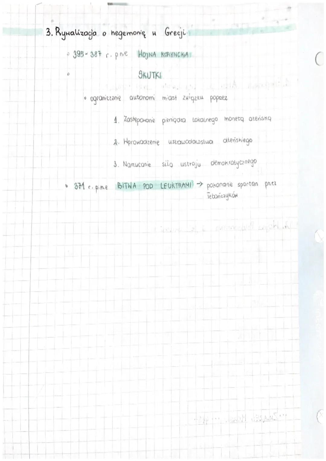 W'
ep
Potega i upadek antycznej
Grecji
1. Ekspansja Aten po zwycięstwie nad Persją
• W 478 r.p.h.e
Związek Morski
KIMON ->
O
PERYKLES
W
z in