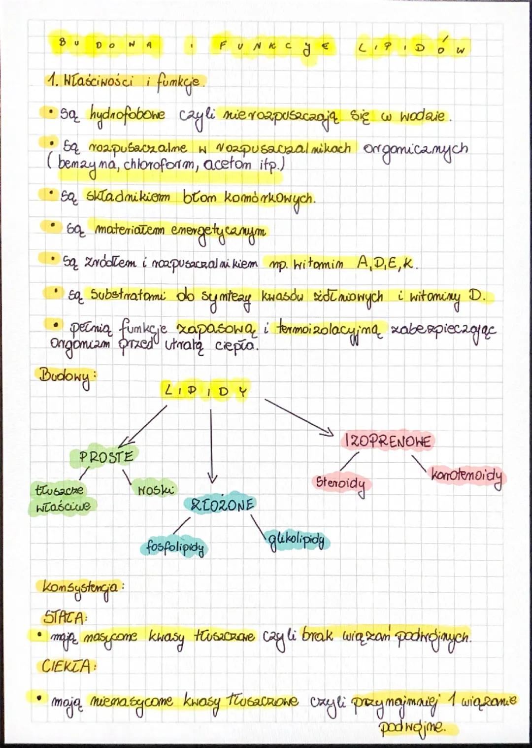 8 U Do
W
A
1
Fu
NK C
€
J
LIP
D о
พ
1. Właściwości i funkcje.
• są hydrofobowe czyli nierozpuszczają się w wodzie.
• Są rozpusacz alme w rozp