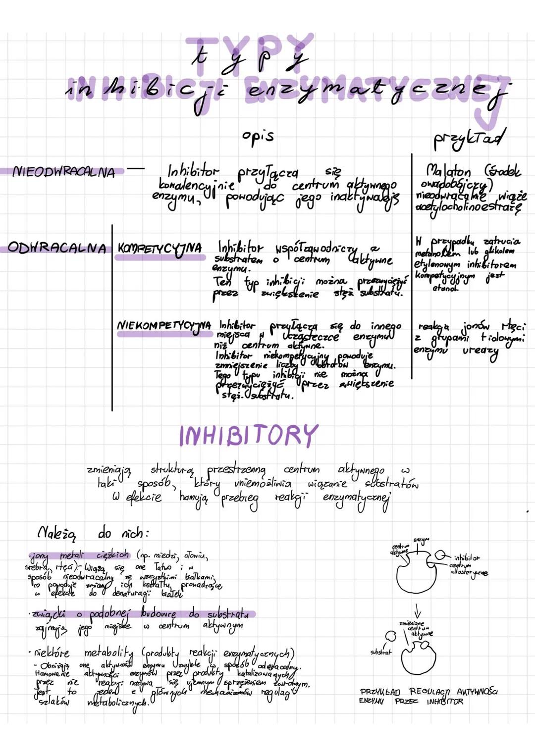 WŁAŚCIWOŚCI
•so swoiste względem substratu
(1 enzym- 1 lub kilka substratów)
katalizują
●
(1 епчут
• nie zużywają się
-
enzymy
KLASYFIKACJA