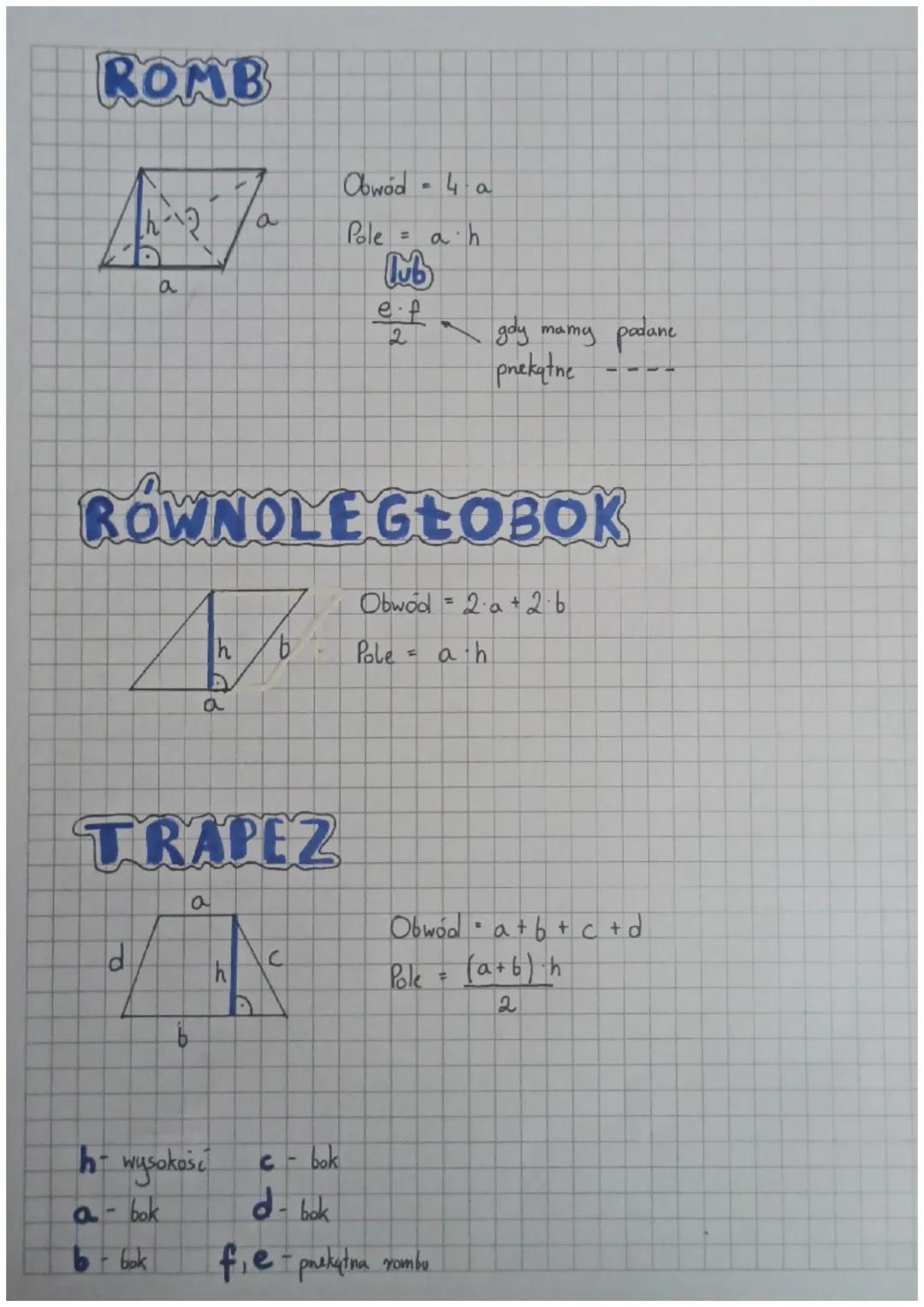 a
KWADRAT
a√2
a
MATEMATYKA
pola figur
wzory na
b
Obwód 4.a
Pobe a a
E
prekatna
PROSTOKĄT
TRÓJKĄT
b
A
C
In
a
(0²)
Obwód 2.a +2·b
Pobe = a·b
=