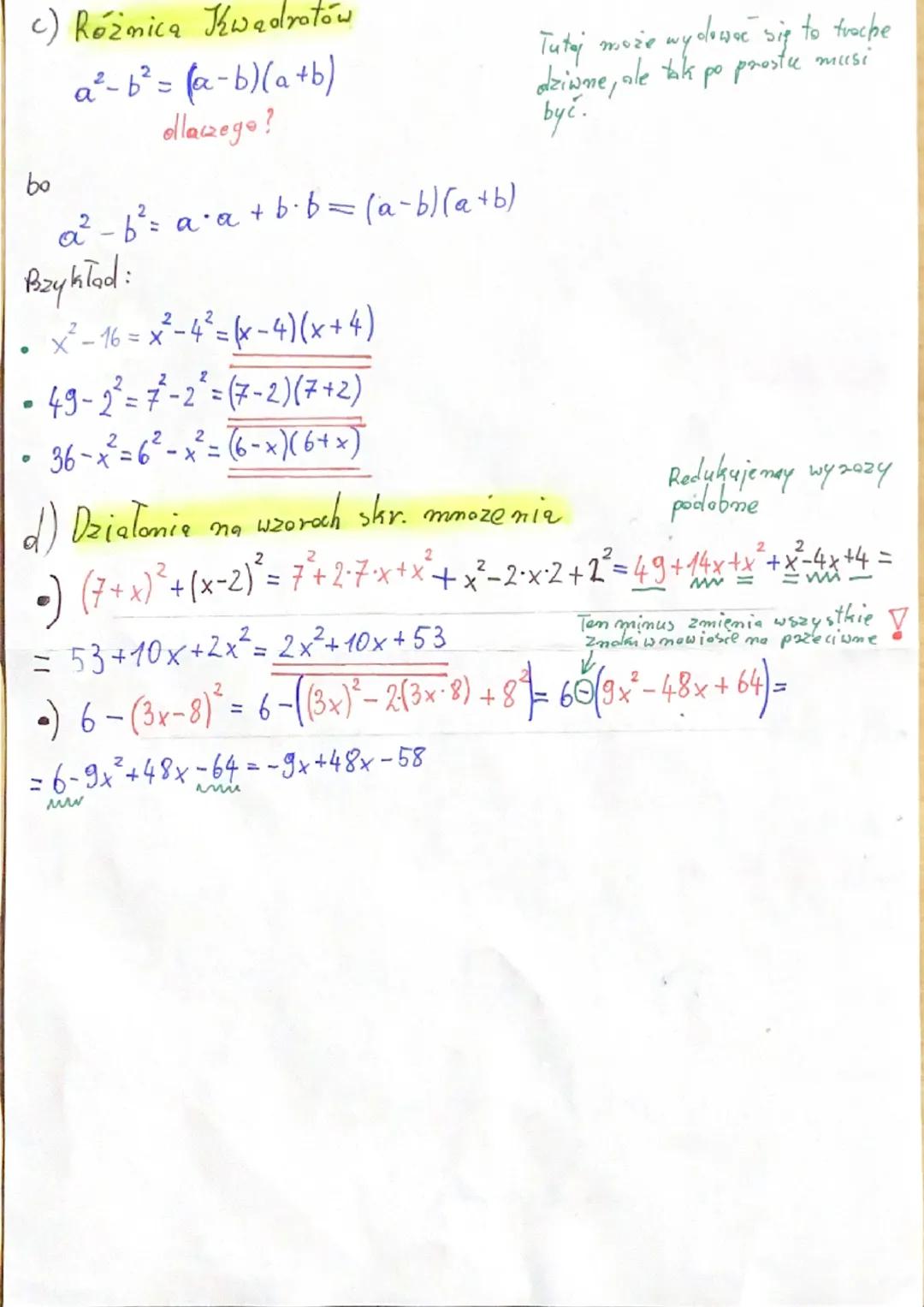 WIORY SKRÓCONEGO ΜΝΟΣΕΝΙΑ.
a) (a+b)²= a² + 2ab + b²
b) (a-b)²= a²-2ab+b²
c)a²-b²= (a-b) (a+b)
a)
Kwadrat Sumy
(a+b)²= a²+2ab+b²
Dlaczego?
ST
