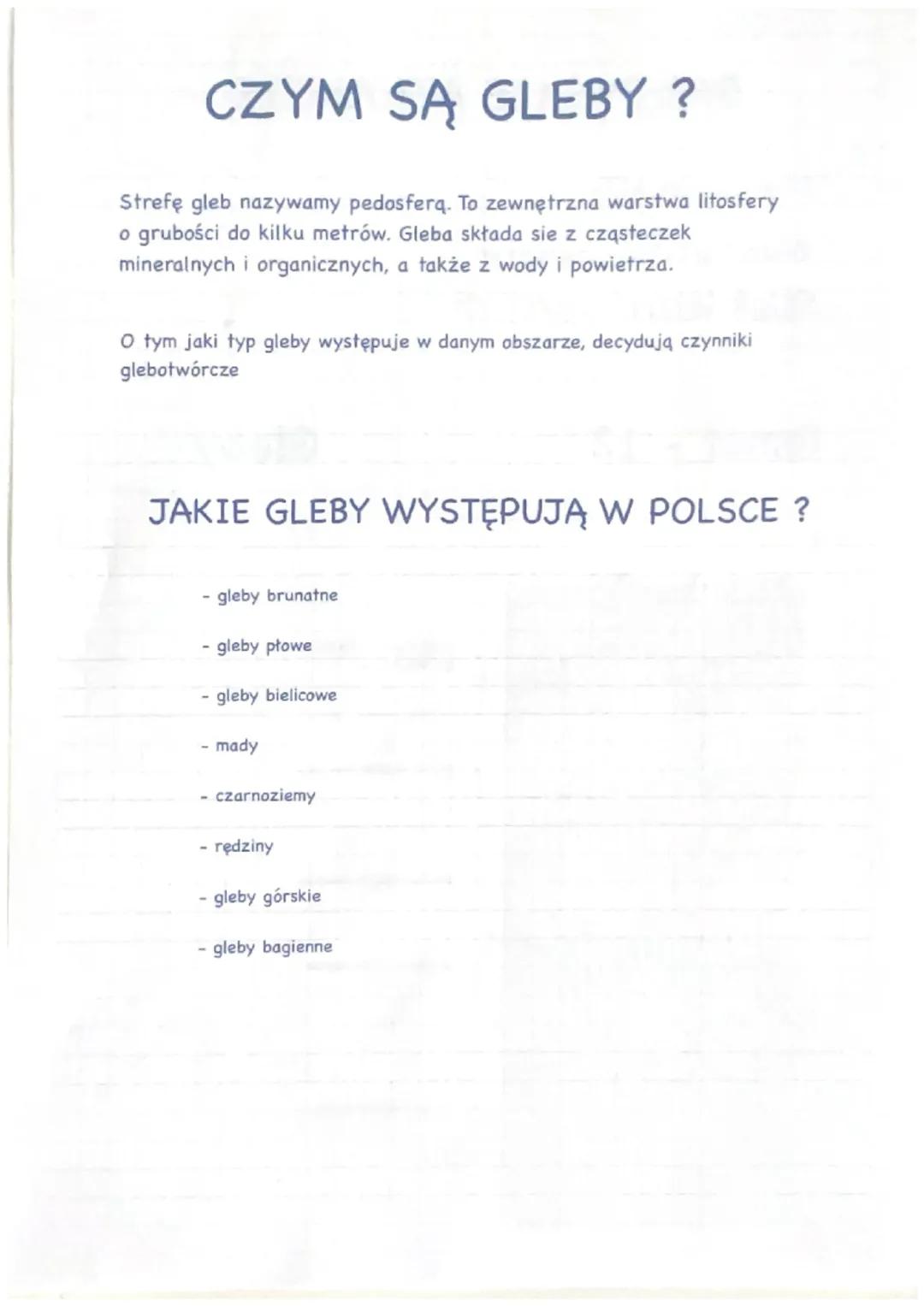 BAŁTYCKIE ATRAKCJE
Imponujące klify
Złoto bałtyku - bursztyn
Szlak latarni morskich
Temat 12
Gleby
częściowo rozłożona
ściółka leśna
poziom