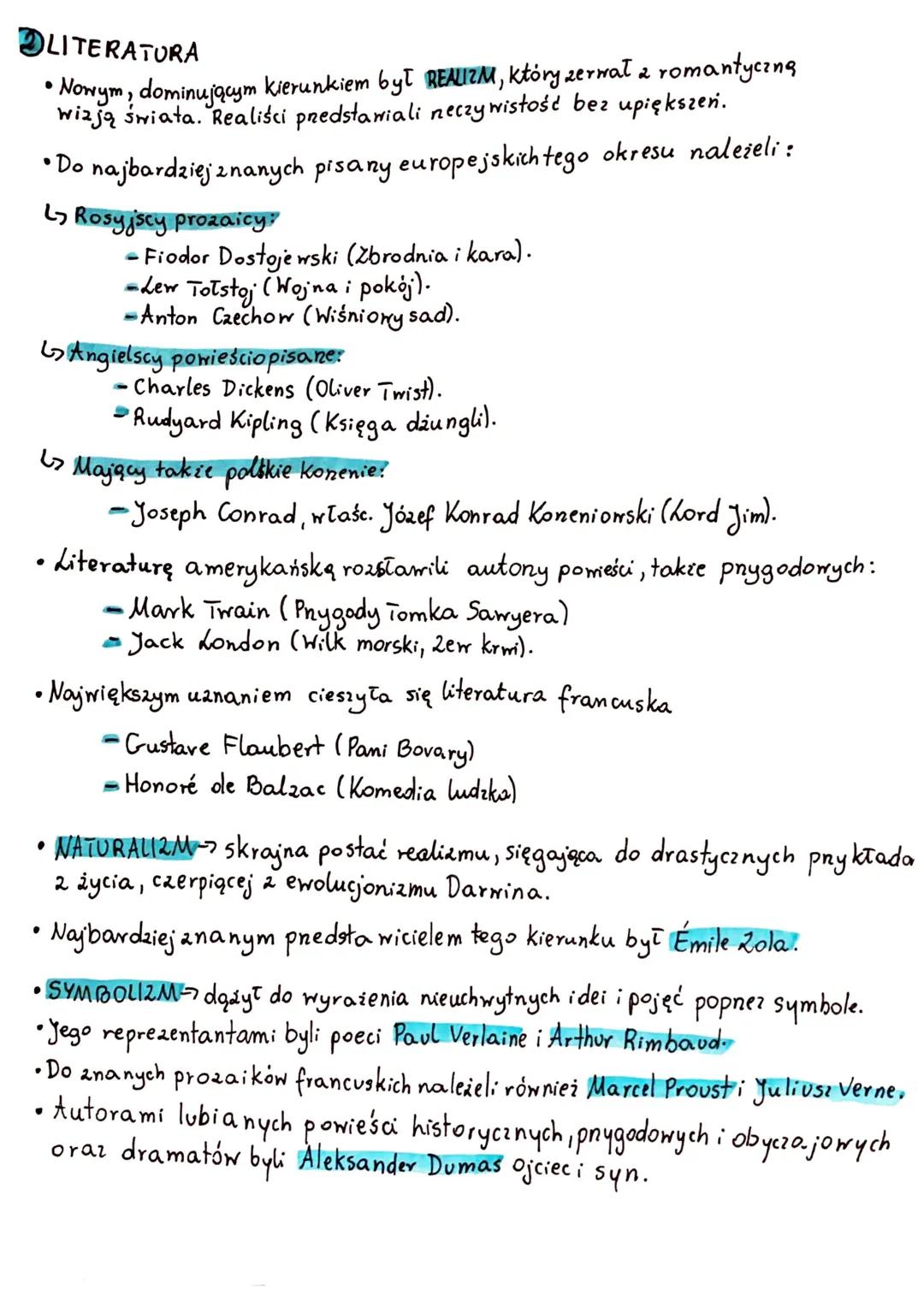 PIĘKNA EPOKA La belle époque d 174.
FILOZOFIA
•Rozwój nauki i optymistyczne przekonanie, że prowadzi on do poznania i
zrozumienia świata, wp