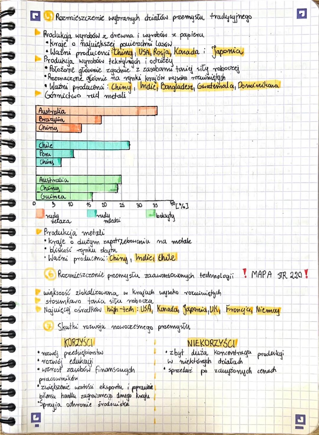L
Lekcja
Temat: Przemysł tradycyjny i przemysł zaawansowanych technologii.
Raemysł tradycyjing
mało zaawansowane przetwórstwo
surowców
dobra