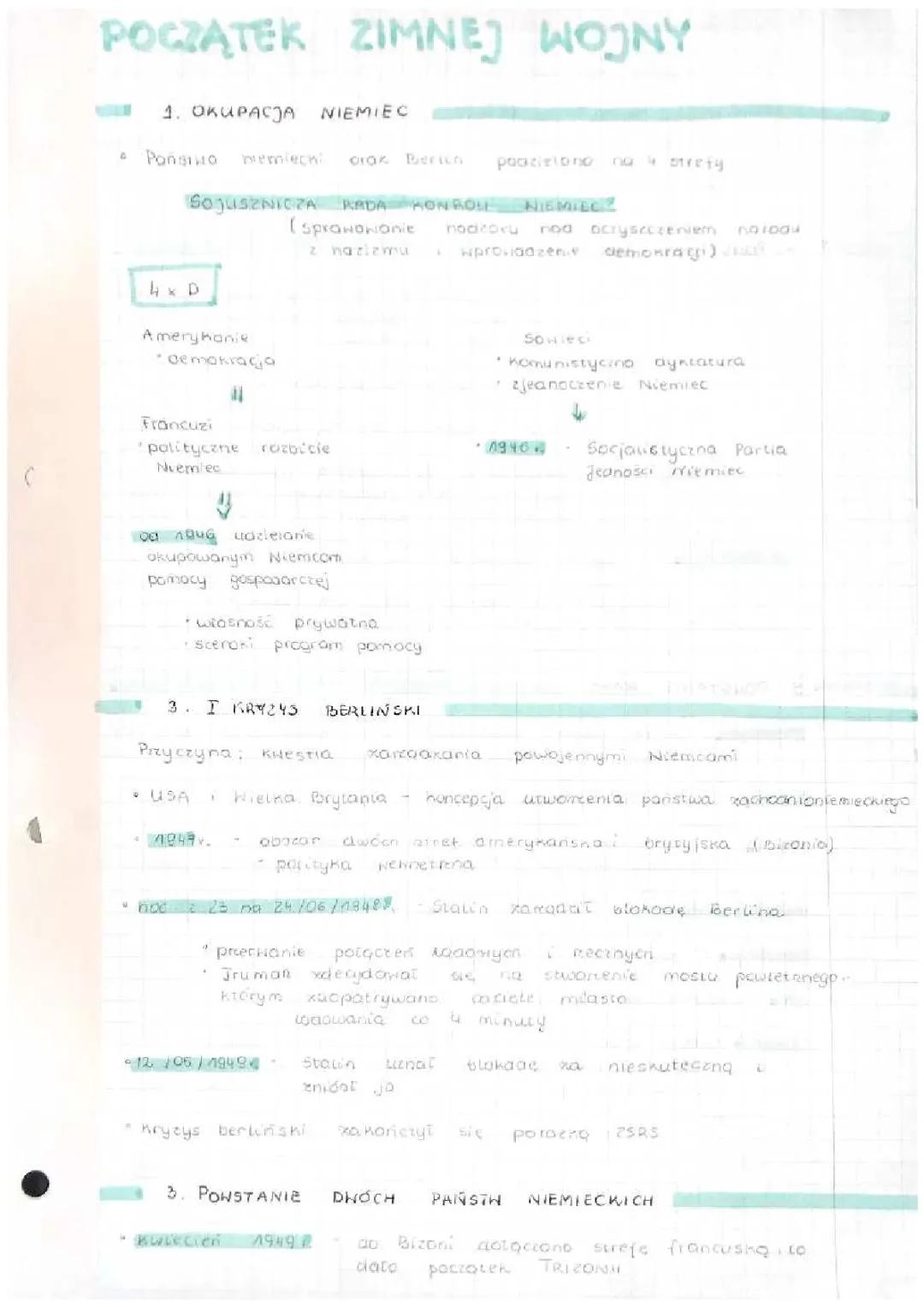 Początek Zimnej Wojny i Świat w Tym Okresie