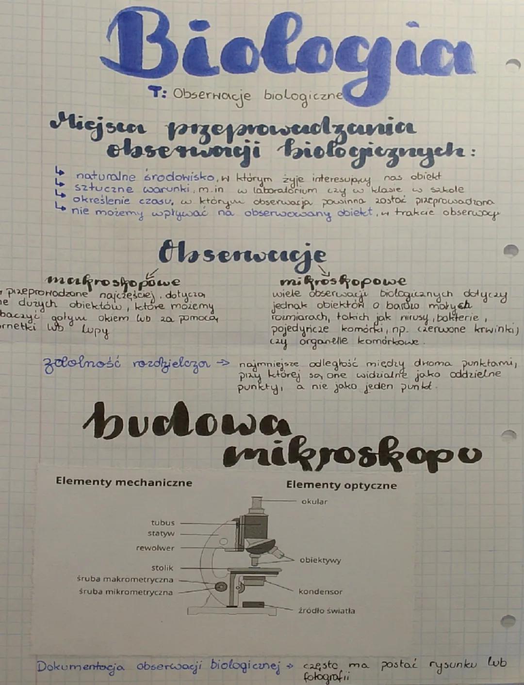 obserwacje biologiczne