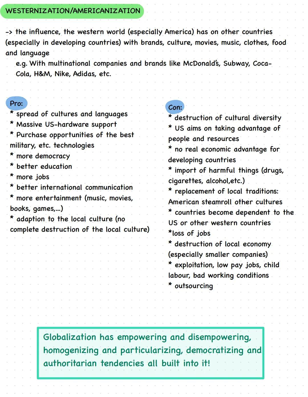 # GLOBALISATION Definition
• process of increasing global
conformity (übereinstimmung)
Lo with regard to cultural, economical &
technical