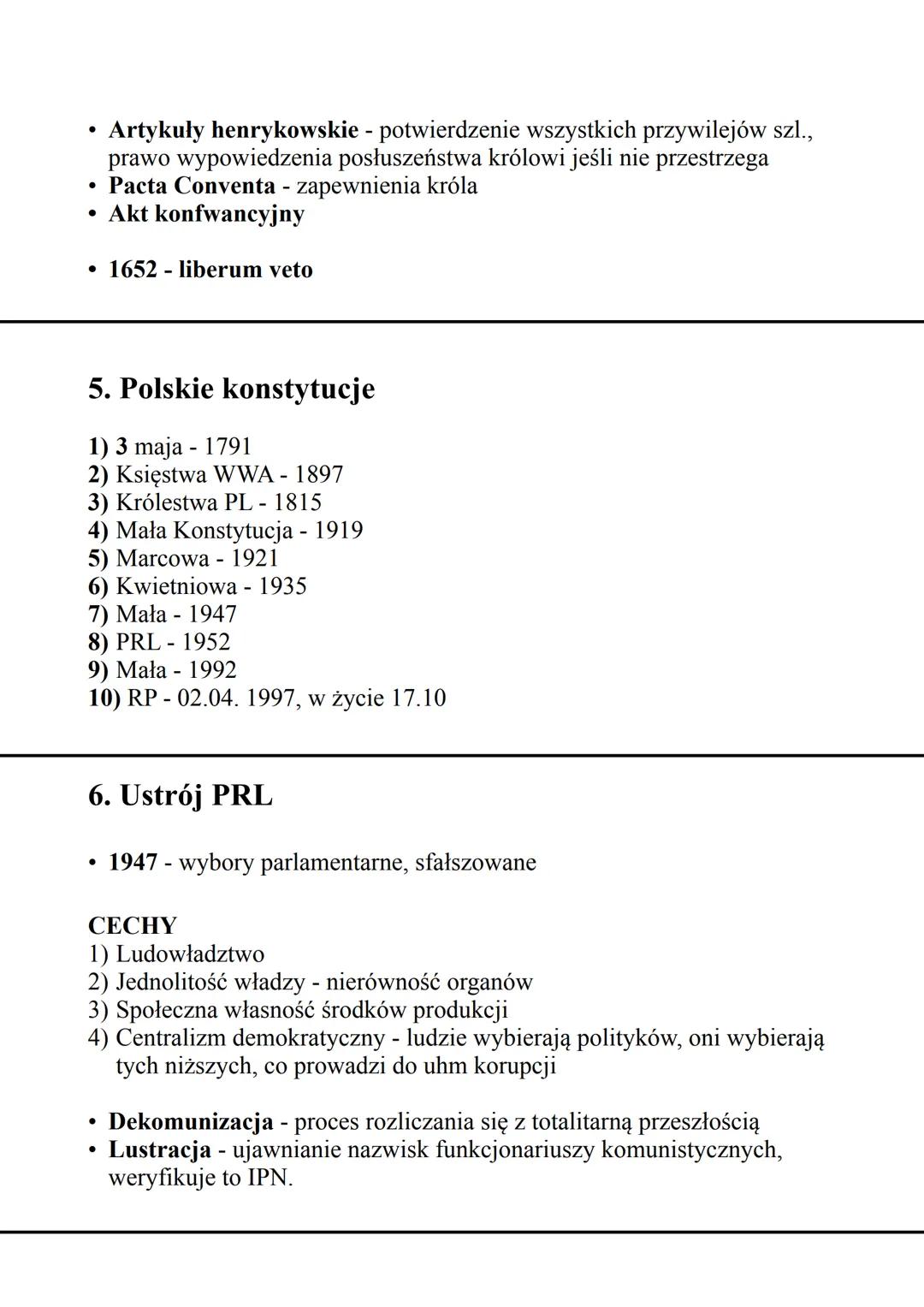 DEMOKRACJA
Zagadnienia
1) Demokracja
2) Zasady demokracji
3) Historia demokracji
4) Polskie tradycje demokratyczne
5) Polskie konstytucje
6)