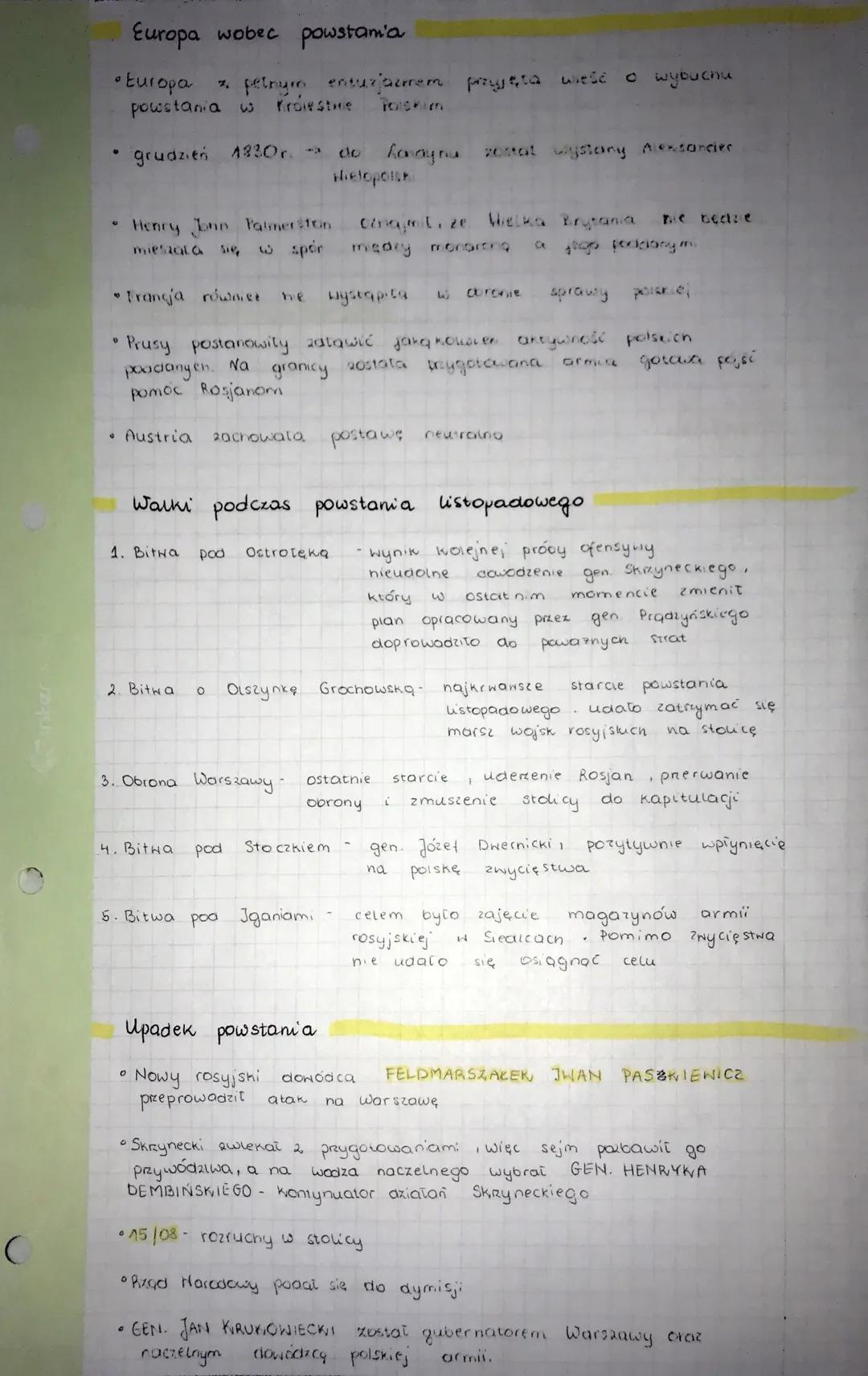 PO E LS
Wybuch powstania listopadomego
• 20/11/1830r- ogloszenie stanu gotowości cojonej armi rosyjskiej i
polskig
przygotowania do poustoni