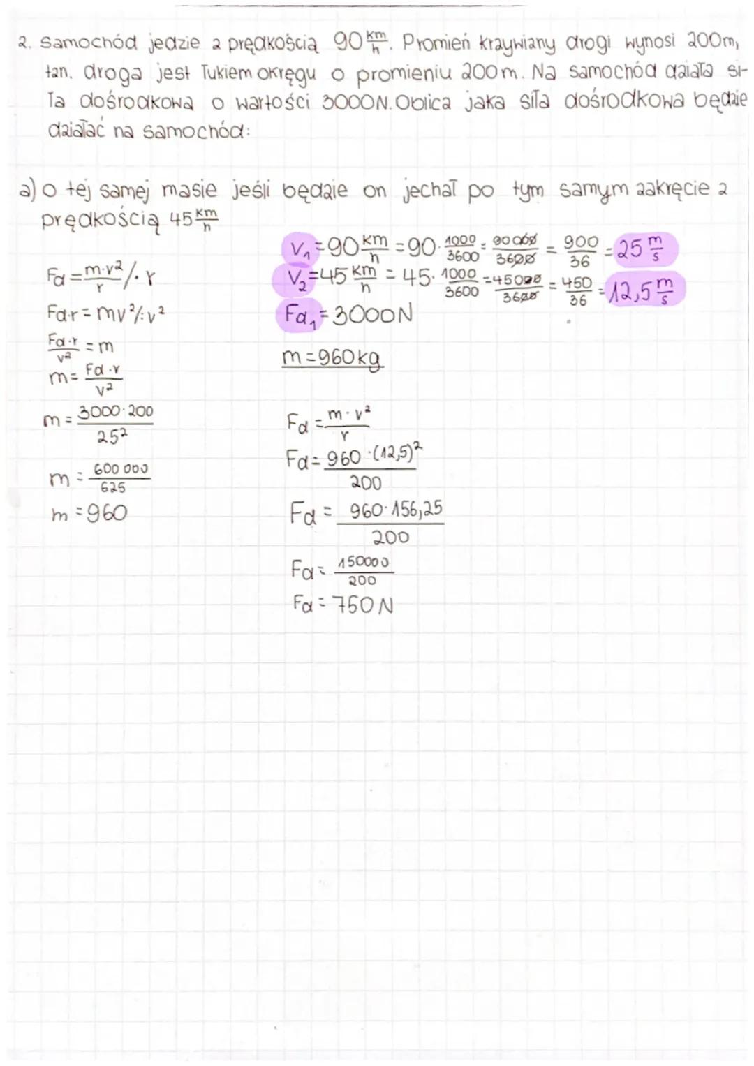 # Sita
duswakowa
1. Obwód kola =2$TTr$ (r-promień okręgu)
2. v= $\frac{2\pi r}{T}$ = wzór na prędkość w ruchu jednostajnym po okręgu.
3. [