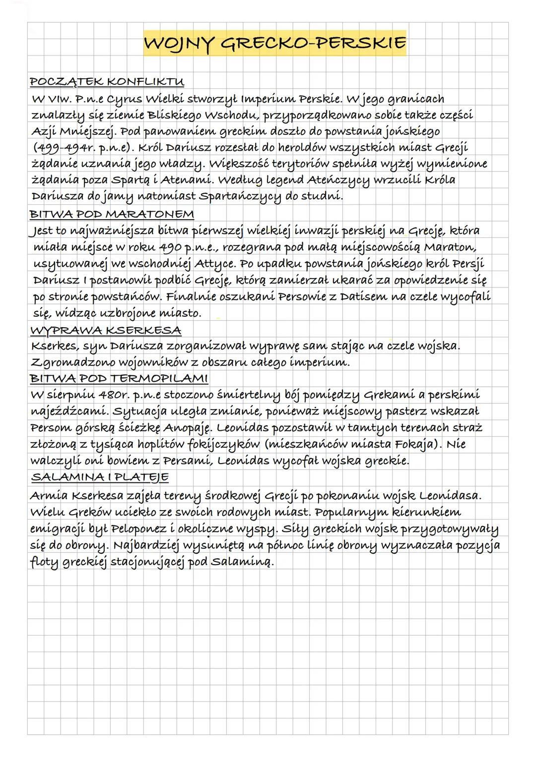 # WOJNY GRECKO-PERSKIE
POCZĄTEK KONFLIKTU
W Viw. P.n.e Cyrus Wielki stworzył Imperium Perskie. W jego granicach
znalazły się ziemie Bliski