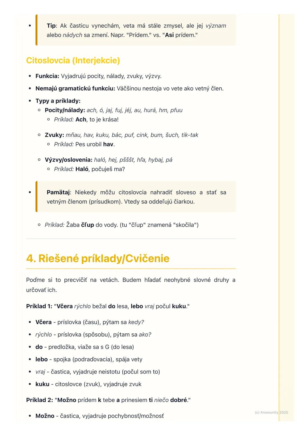 # Neohybné slovné druhy
1. Prehľad neohybných slovných druhov
Takže, ideme si zopakovať a prehĺbiť neohybné slovné druhy. Sú to slová, kto