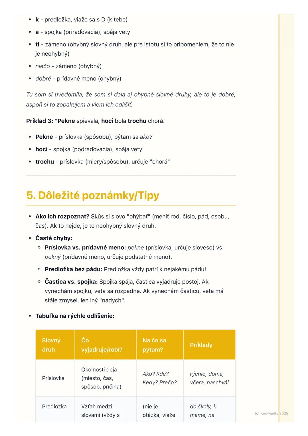 # Neohybné slovné druhy
1. Prehľad neohybných slovných druhov
Takže, ideme si zopakovať a prehĺbiť neohybné slovné druhy. Sú to slová, kto