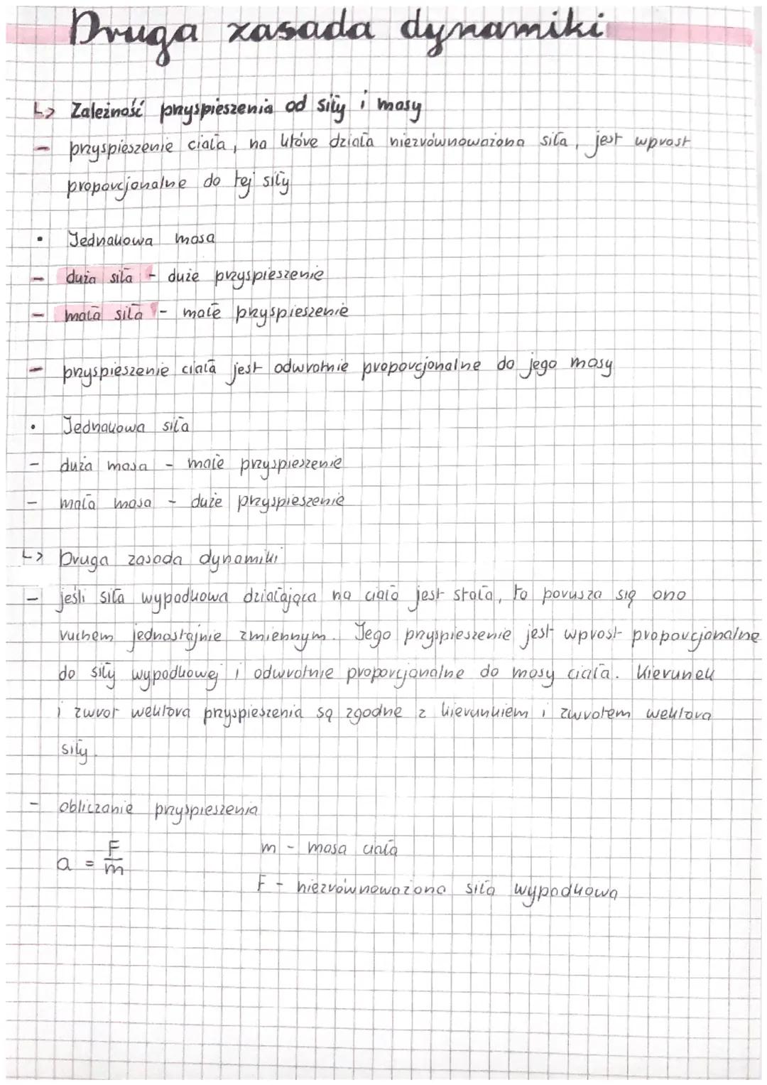 Druga zasada dynamiki