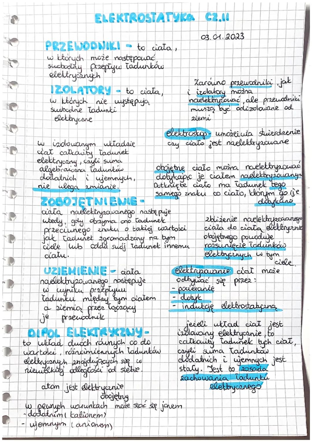 C
C
C
C
X
ELEKTROSTATYKA
notatka przed sprawdzianem
elektrostatyka - to część nauki o elettryancści,
ktora dotyczy codziaływań i utaściwości