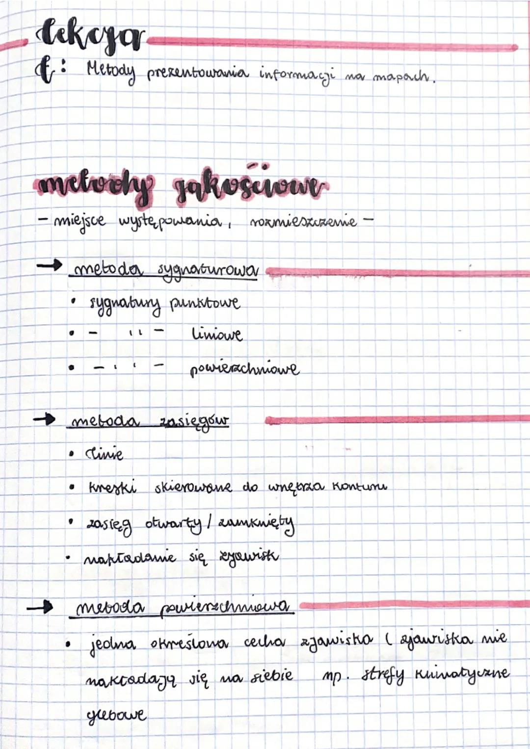 lekozor
&: Metody prezentowania informacji na mapach.
metvoly jakościowe
- miejsce występowania, rozmieszczenie -
→ metoda sygnaturower.
syg