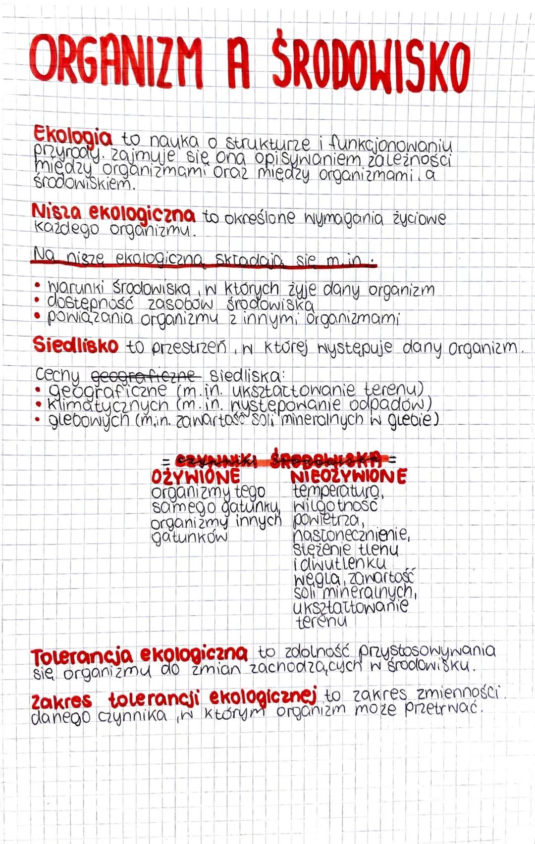# ORGANIZM A ŚRODOWISKO
Ekologia to nauka o strukturze i funkcjonowaniu
przyrody. zajmuje się ona opisywaniem zależności
między organizmami