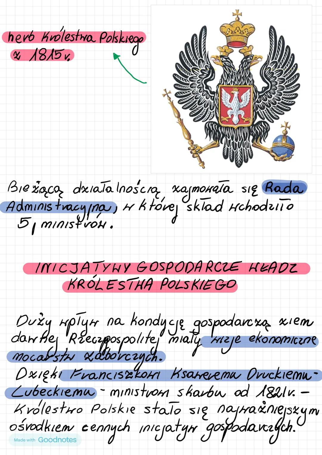 ZIEMIE DAWNEJ POLSKI W LATACH 1815-
1830
KONGRES NIEDEŃSKI I KSIĘSTWO WARSZAWSKIE
Prusy uzyskały Wielkopolskę - utworcono Wielkie
Księstwo P