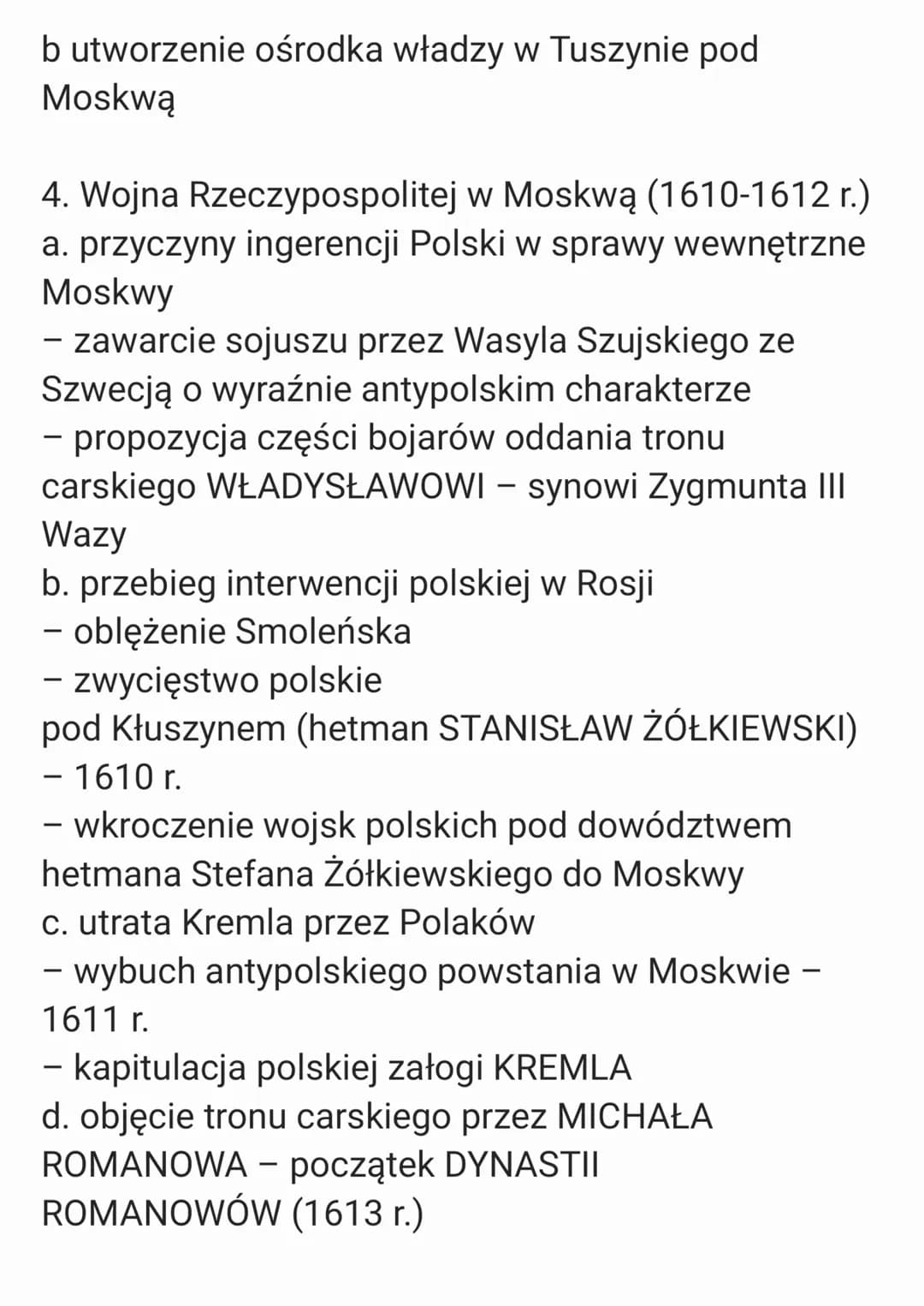 1. WIELKA SMUTA - kryzys wewnętrzny w państwie moskiewskim (1598-1613 r.)
a. po śmierci IWANA IV GROŹNEGO (1584 r.) władzę objął jego syn, F