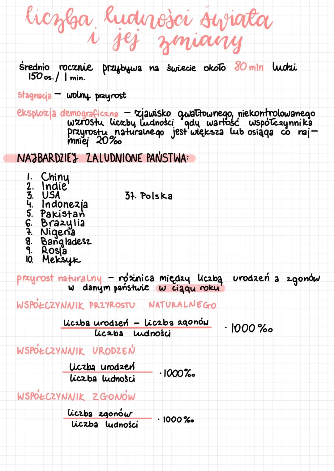 ## liczba ludności swiata i jej zmiany
Średnio rocznie przybywa na świecie około 80 mln ludzi
150 os./ min.
Stagnacja - wolny przyrost
ek