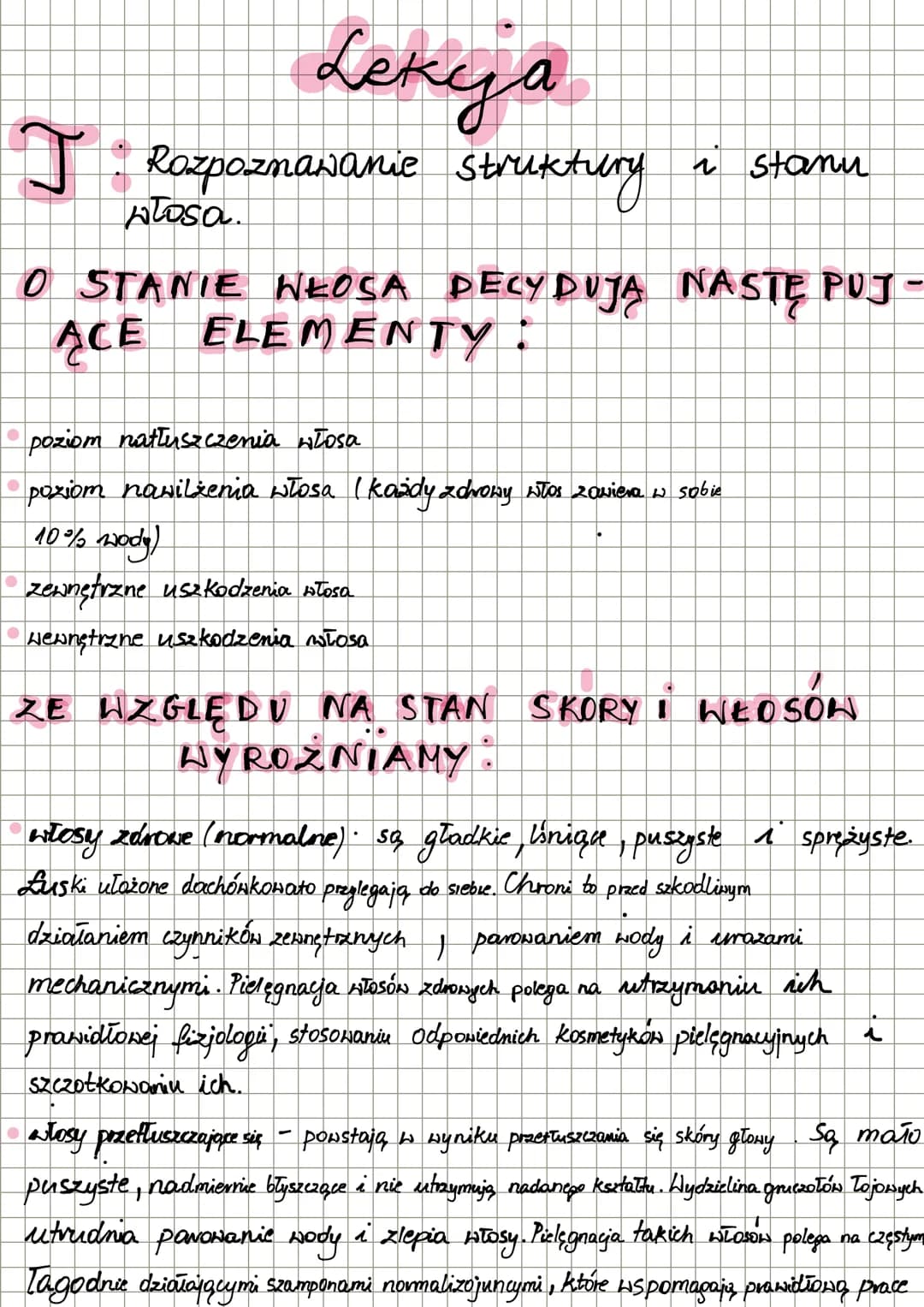 # Lekcja
J: Rodzaje szamponów.
## ZADANIEM SZAMPONÓW JEST:
Oczyszczenie skóry głowy i włosów, złuszczonego naskórka, brudu oraz innych za