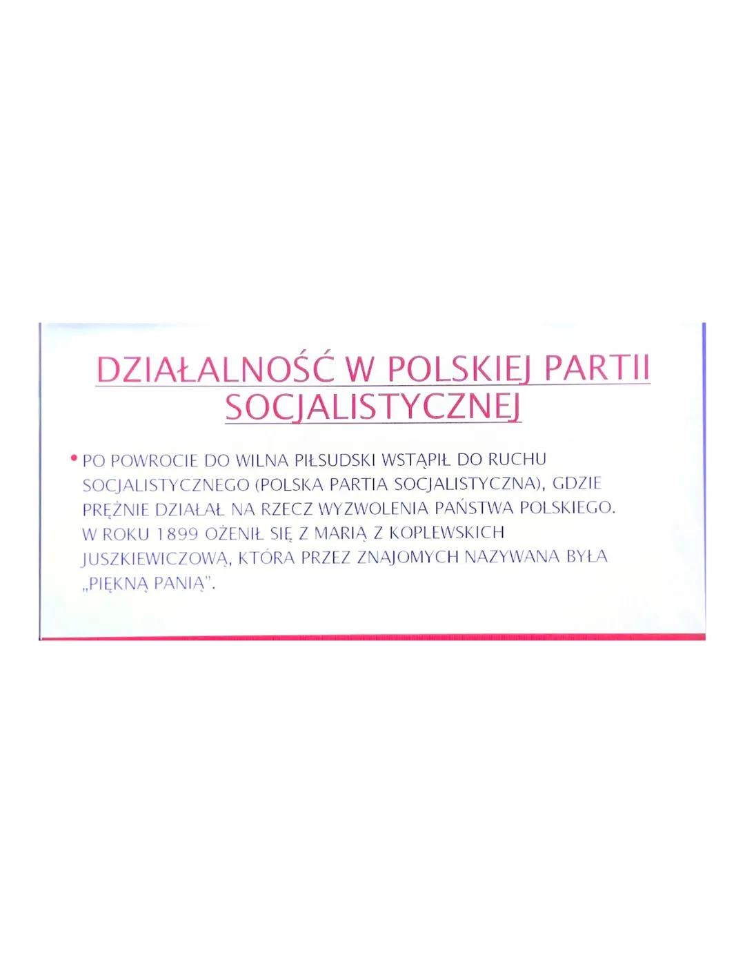 DZIECIŃSTWO
JOZEF KLEMENS PIŁSUDSKI URODZIŁ SIĘ 5
GRUDNIA 1867 ROKU W ZUŁOWIE POD WILNEM.
POCHODZIŁ Z ZAMOŻNEJ RODZINY ZIEMIAŃSKIEJ,
W KTORE