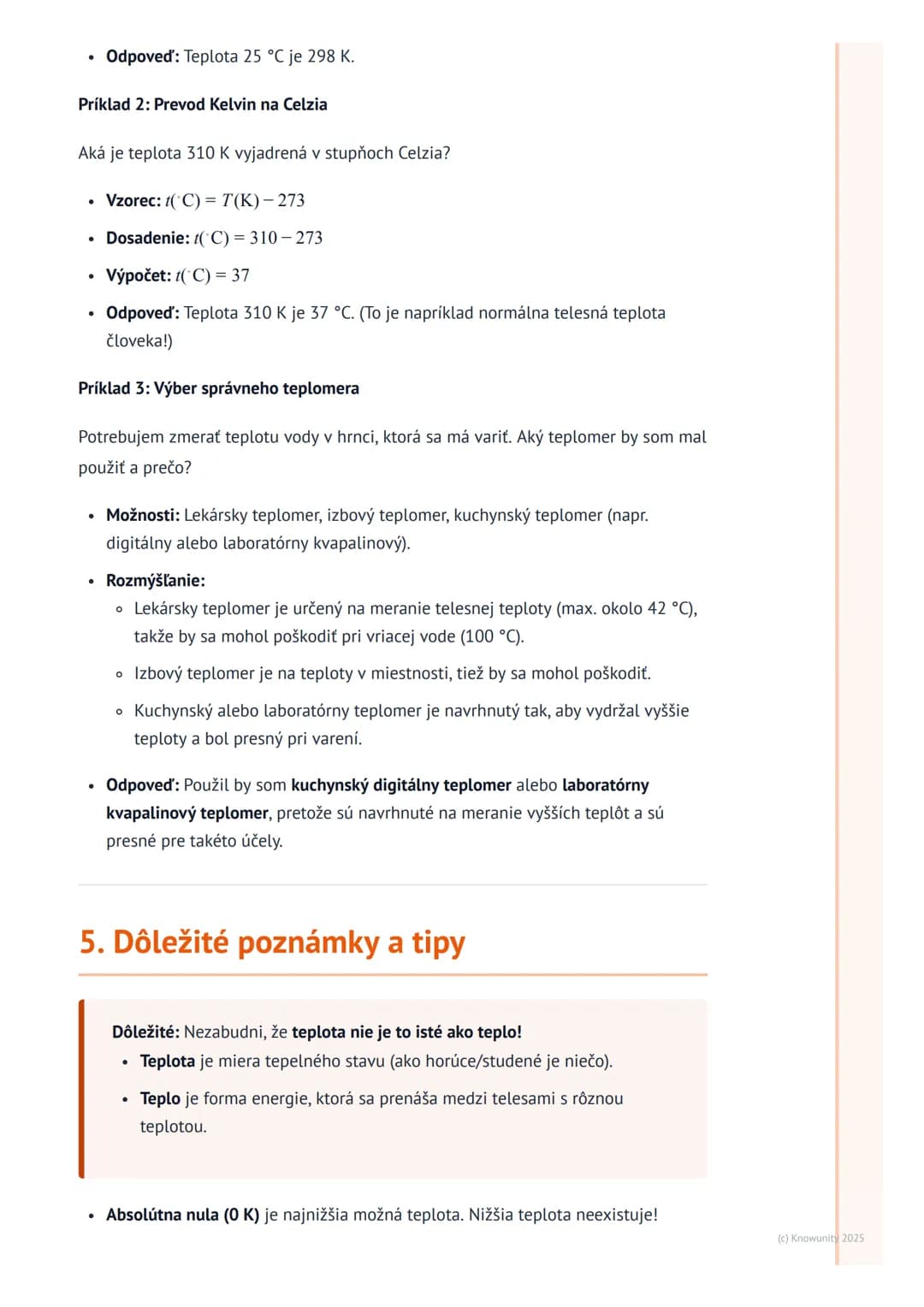 # Teplota a jej meranie
## 1. Prehľad a úvod
Ahojte! Dnes si zopakujeme veľmi dôležitú tému z fyziky teplotu a jej meranie. Je
to niečo, s